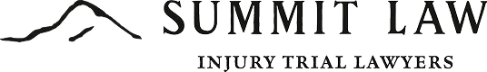 Logo featuring a stylized mountain peak icon with the text "Summit Law Injury Trial Lawyers" in black.